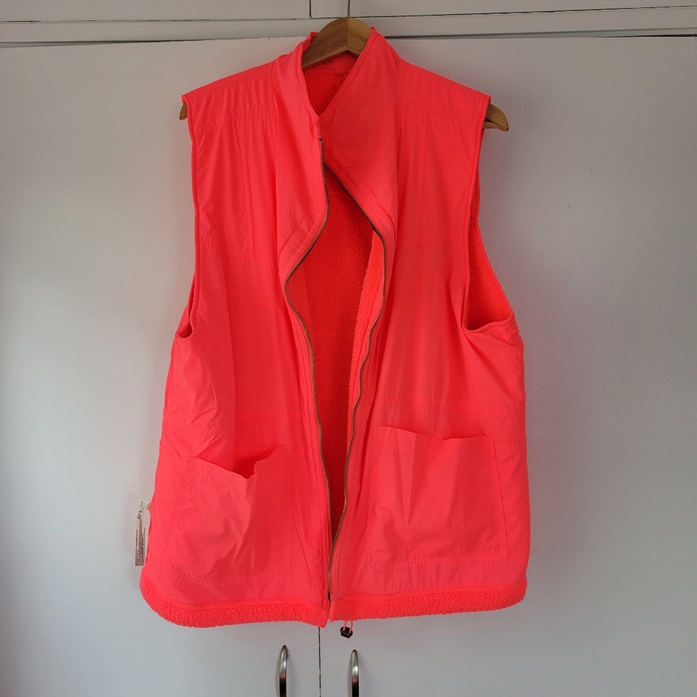 Free People Movement - Hit The Hills Reversible Neon Vest Coral Color